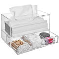 Exquisite red acrylic tissue box with cosmetic